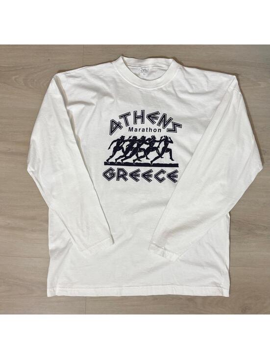 Other - Vintage VTG Athens Marathon Long Sleeve T Shirt XXL Made in Greece Bambaki